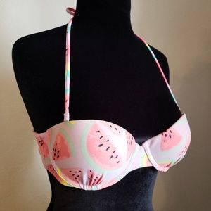 Aerie Watermelon Push Up Bathing Suit Top 34A